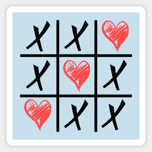 Tic Tac Toe Hearts Magnet